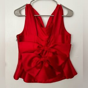 Gracia Red Bow Top